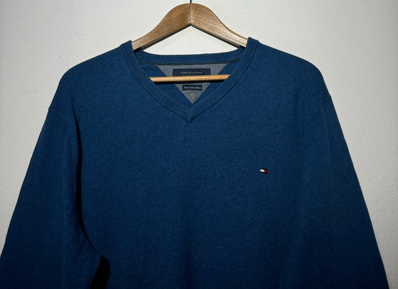 Tommy Hilfiger pullover scollo a V blu 3