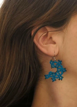 Boucles d'oreilles lunes en crochet, pièce unique, ethnique, boheme, hippie, brand: DreamcatcheuseArt, condizioni: Nuovo senza cartellino, €20.00, €21.70 include la Protezione acquisti Pro