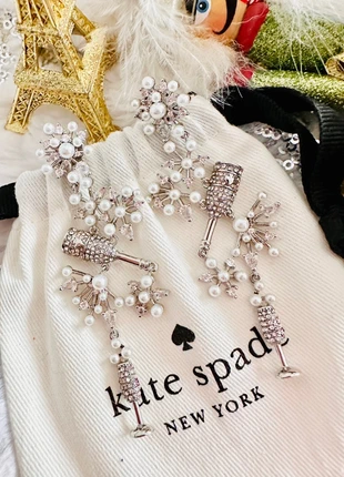 🥂 Boucles d’oreilles Kate Spade New York – Champagne & perles, édition festive, marca: Kate Spade, estado: Muy bueno, 55,00 €, 58,45 € Protección al comprador Pro incluida