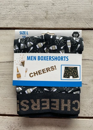 Boxer ‘cheers’ nieuw L, merk: W., staat: Nieuw met prijskaartje, maat: L, € 1,50, € 2,28 inclusief Kopersbescherming