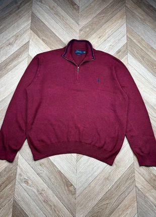 Pull 1/4 zip Ralph Lauren - old money - col camionneur - uni Bordeaux - logo brode bleu, marque: Ralph Lauren, état: Très bon état, taille: XXL, 59,00 €, 62,65 € Protection acheteurs (Pro) incluse