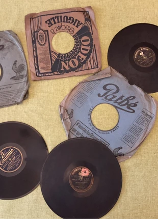 Lot de 3 disques 78 tours anciens Pathé / Columbia – Collection ou déco vintage, condition: Satisfactory, €12.00, €13.30 includes Buyer Protection