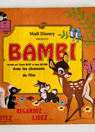 Disney Livre-disque vinyle Bambi