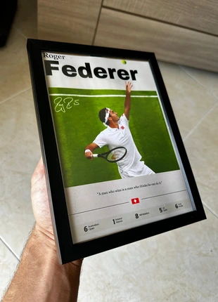Roger Federer - Framed (Different sizes), merk: Roger Federer, staat: Nieuw met prijskaartje, € 8,95, € 10,10 inclusief Kopersbescherming