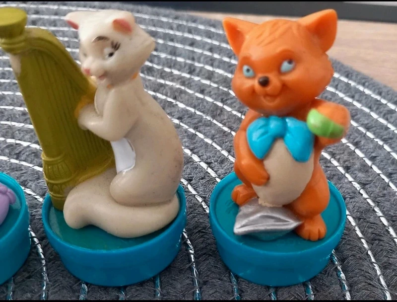 5 figurines bouchons de smarties les aristochats - photo numéro 7