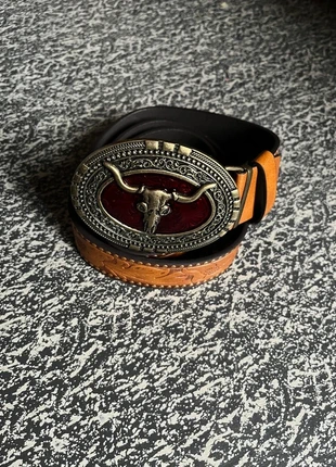 Ceinture marron vintage, effet cloutée, style farwest, cowboy, style rétro, marke: Vintage Dressing, zustand: Sehr gut, größe: 120, 16,00 €, 17,50 € inklusive Vinted-Käuferschutz