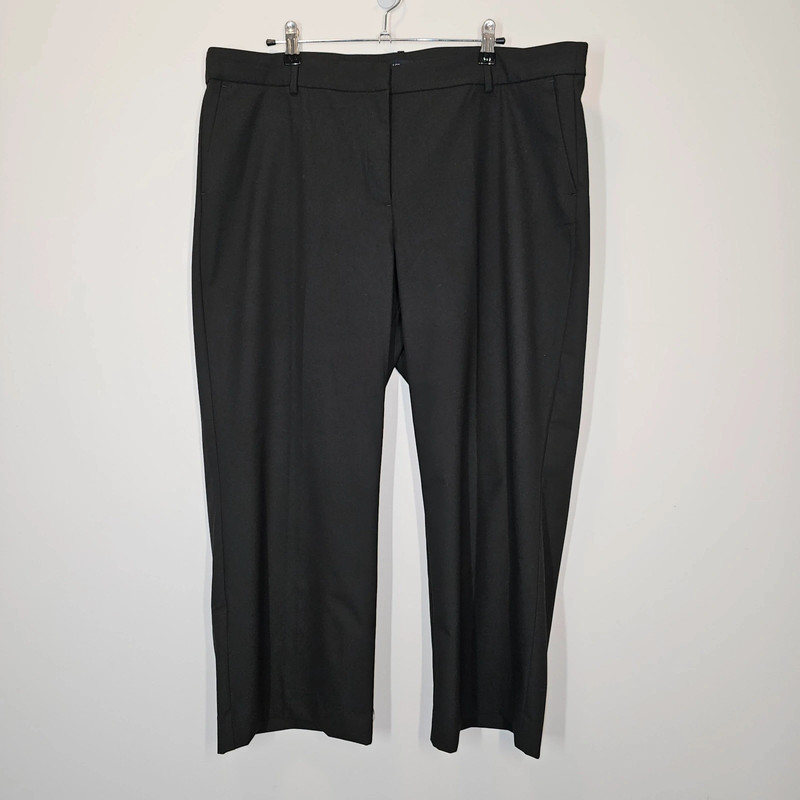 J. Crew Factory Black Wide-Leg Trouser Career Business Pant Size 18 Inseam 26" 1