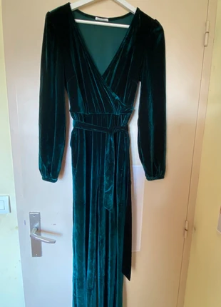 Combinaison vert sapin velours Cache-cache, brand: Cache Cache, condition: Very good, size: S / 36 / 8, €5.00, €5.95 includes Buyer Protection