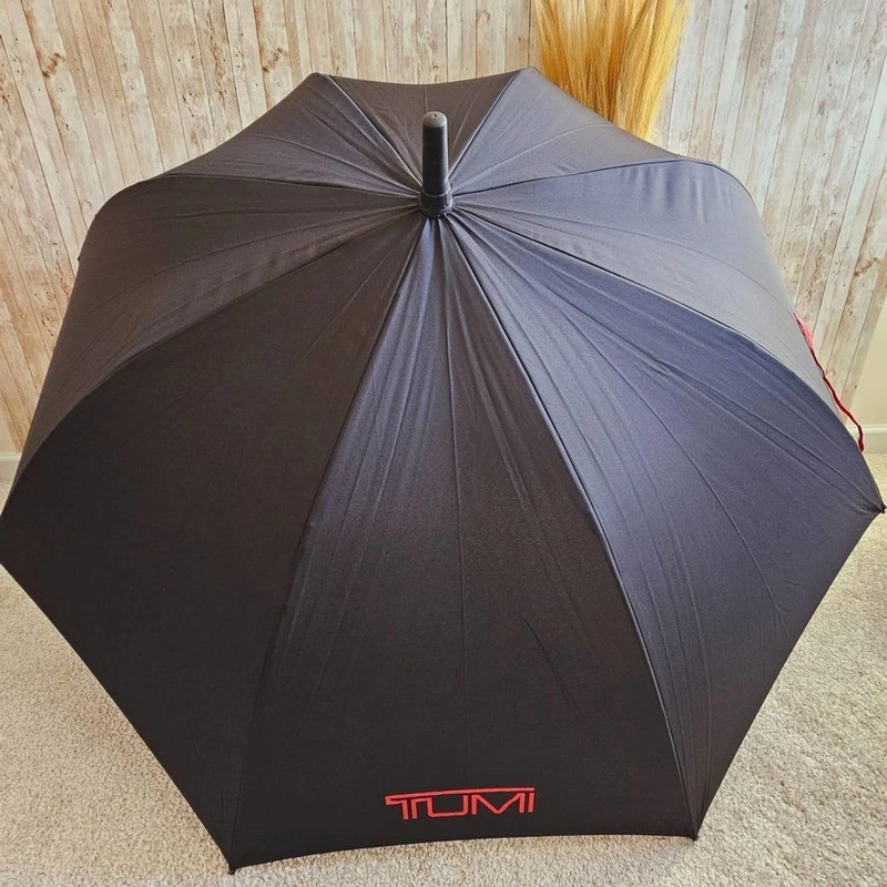 TUMI large unisex umbrella black and red 2