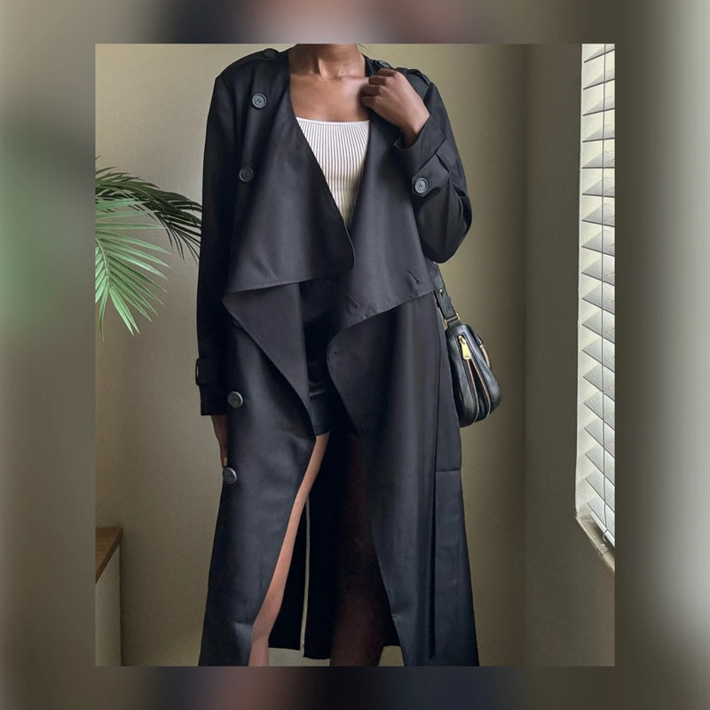 Ro & De Tie Waist Maxi Trench Coat 2