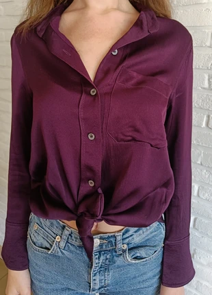 Paars hemd zomer donkerroze fushia, merk: Zara, staat: Heel goed, maat: XS / 34 / 6, € 4,95, € 5,90 inclusief Kopersbescherming