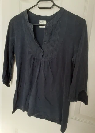 T-shirt manches 3/4 bleu marine foncé col tunisien , brand: L.O.G.G., condition: Good, size: M / 38 / 10, €5.00, €5.95 includes Buyer Protection