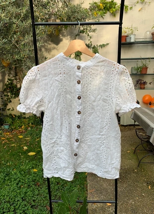 Blouse blanche vintage, marque: pas de marque, état: Très bon état, taille: S / 36 / 8, 13,00 €, 14,35 € Protection acheteurs incluse