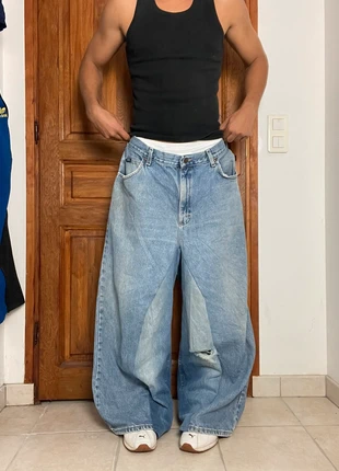 Pantalon baggy jean large skater handmade streetwear style JNCO y2k brodé peinture Carpenter hiphop, brand: JNCO, condition: Very good, size: L, €50.00, €53.20 includes Buyer Protection Pro