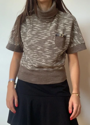 Pull col roulé kaki manches courtes , merk: Boutique Parisienne, staat: Heel goed, maat: M / 38 / 10, € 10,00, € 11,20 inclusief Kopersbescherming