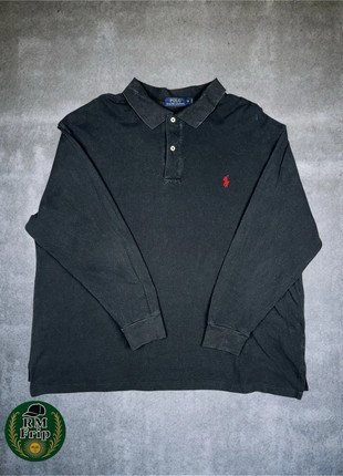 Polo Ralph Lauren à manches longues noir logo brodé rouge taille XL vintage, marque: Ralph Lauren, état: Très bon état, taille: XL, 18,00 €, 19,60 € Protection acheteurs incluse