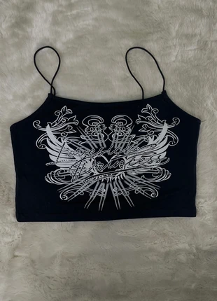 Mini top preto emo - Tamanho M, marque: Shein, état: Neuf sans étiquette, taille: M / 38 / 10, 2,00 €, 2,80 € Protection acheteurs incluse