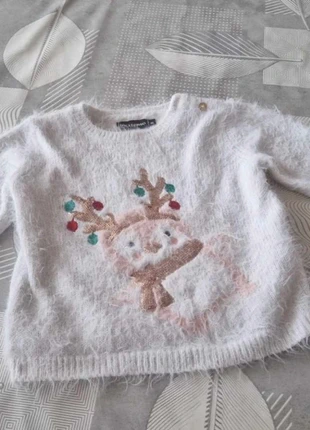 Pule blanc de noel, marke: Auchan, zustand: Gut, größe: 18–24 Monate / 86, 3,00 €, 3,85 € inklusive Vinted-Käuferschutz