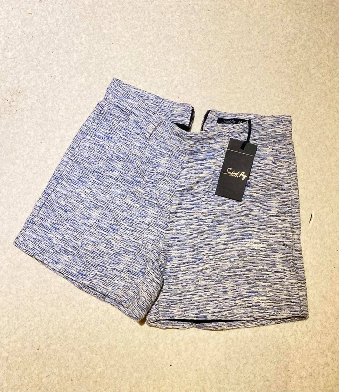 Short SchoolRag bleu chiné femme neuf