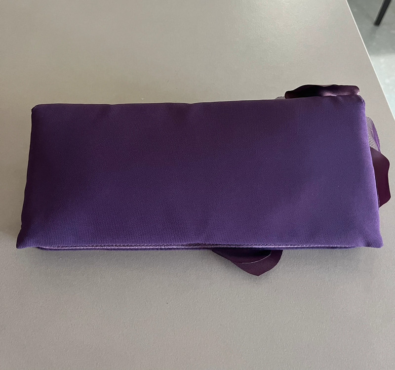 Pochette viola elegante da cerimonia sera