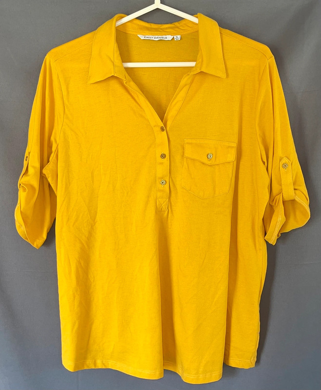 Emily Daniels size xl yellow blouse top 1