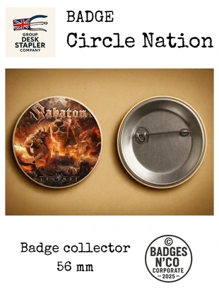 Badge Sabaton Circle Nation collector 56 mm, zustand: Sehr gut, 5,00 €, 5,95 € inklusive Vinted-Käuferschutz