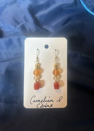 Carnelian and citrine crystal earrings, condition: New with tags, €7.50, €8.58 includes Buyer Protection