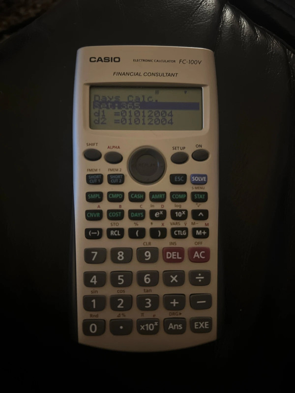 Calculatrice Casio FC-100V financial consultant 2