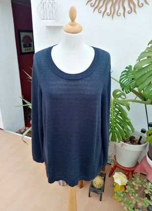 Pull petites mailles, bleu marine. 8.41€, marca: Vintage, estado: Muy bueno, tamaño: XXXL / 46 / 18, 8,41 €, 9,53 € Protección al comprador incluida