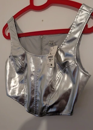 Bustier Métallisé Pimkie - Taille 36 (EU) / 34 (FR), merk: Pimkie, staat: Heel goed, maat: XS / 34 / 6, € 9,50, € 10,68 inclusief Kopersbescherming