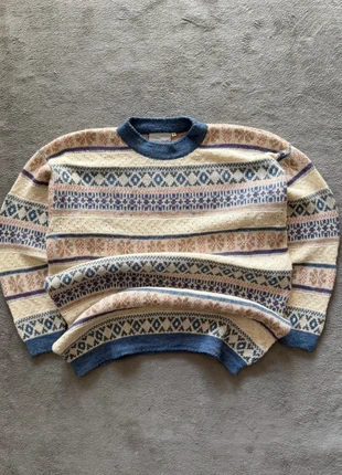 Vintage Fair Isle Knit Jumper | Angora Wool Blend Sweater | Retro Nordic Pattern, marque: Vintage Dressing, état: Très bon état, taille: S / 36 / 8, 34,90 €, 37,35 € Protection acheteurs incluse