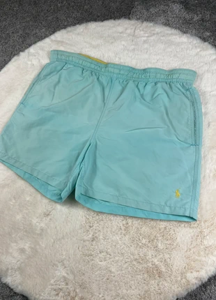 Short de Bain Ralph Lauren Bleu Clair Logo Brodé Jaune, marque: Ralph Lauren, état: Bon état, taille: L, 15,00 €, 16,45 € Protection acheteurs (Pro) incluse