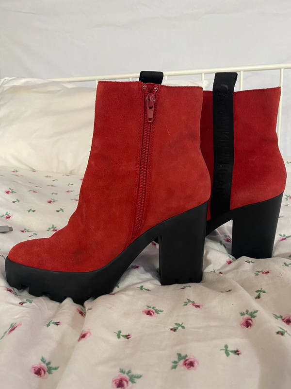 Red calvin klein clearance boots