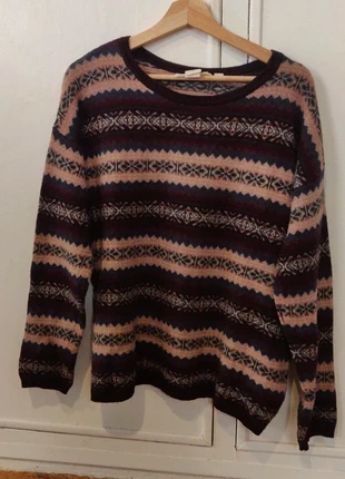 Jersey estampado invierno, marca: H&M, estado: Muy bueno, tamaño: L / 40 / 12, 8,00 €, 9,10 € Protección al comprador incluida