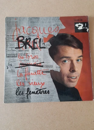 Vinyle 45T Jacques Brel, staat: Goed, € 1,50, € 2,28 inclusief Kopersbescherming