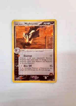 Team Magma's Mightyena 21/95, marca: Pokémon, estado: Satisfactorio, 1,50 €, 2,28 € Protección al comprador incluida