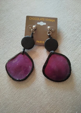 Brincos novos Chocolate Vintage, marca: Local, estado: Novo sem etiquetas, €4.00, €4.90 inclui Proteção do Comprador