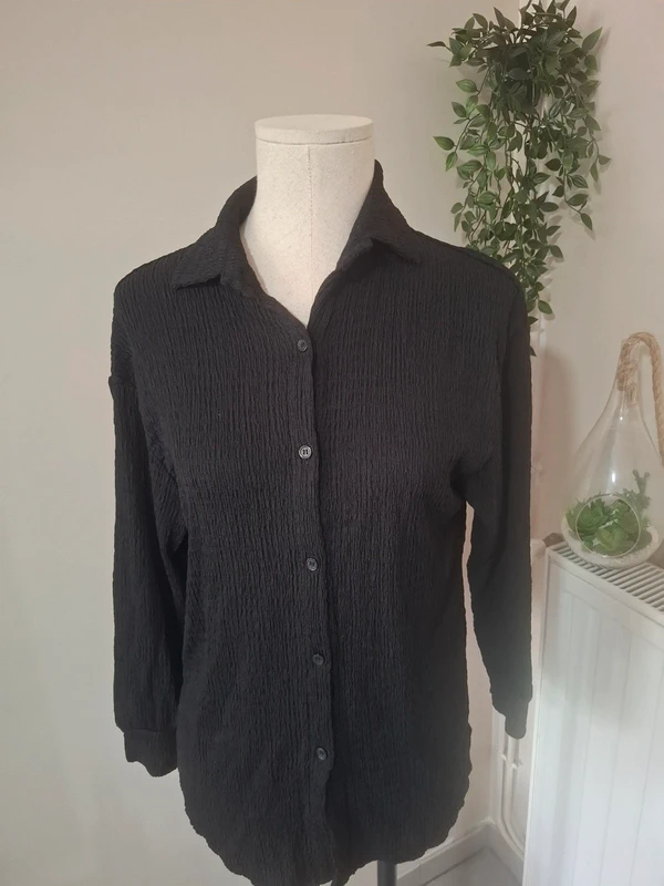 Chemise texturée noire T38