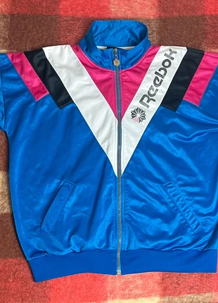 1990’s Reebok Zip up Sweater L size Blue colour with White Pink Black Stripes, brand: Reebok, condition: Very good, size: L, £25.00, £26.95 includes Buyer Protection