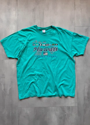 Vintage Turquoise Hawaii Tee - XXL, merk: Vintage Dressing, staat: Goed, maat: XXL, € 25,00, € 26,95 inclusief Kopersbescherming Pro