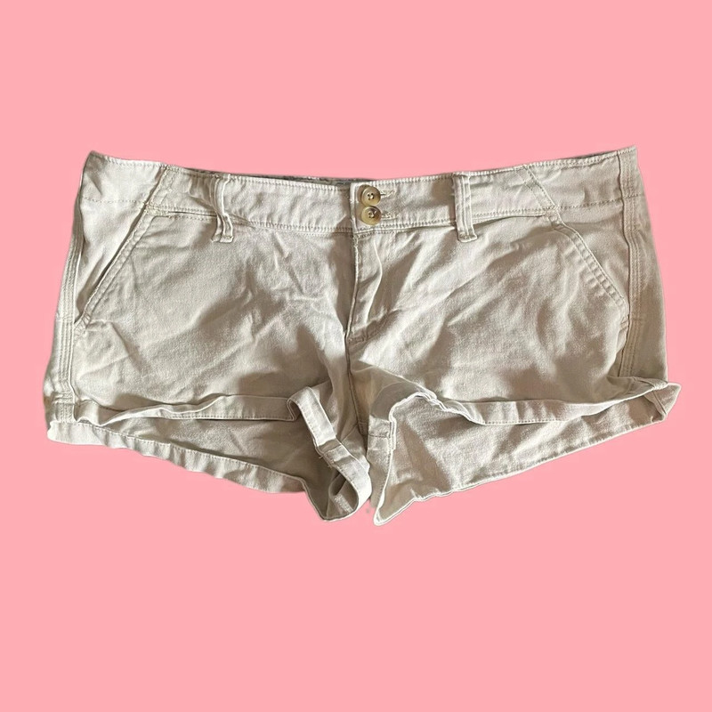 Vintage y2k American Eagle tan booty shorts 2