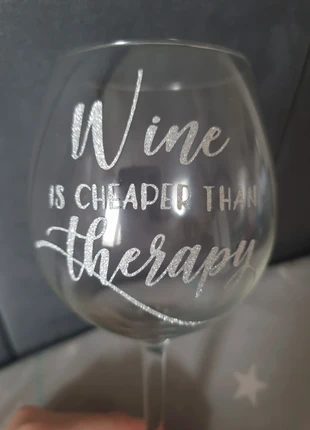 Large wine is cheaper than therapy wine glass, brand: Handmade, condition: New with tags, £3.00, £3.85 includes Buyer Protection