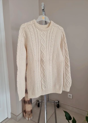 Pull torsades écru, marca: Maison, estado: Novo sem etiquetas, tamanho: M / 38 / 10, €8.00, €9.10 inclui Proteção do Comprador