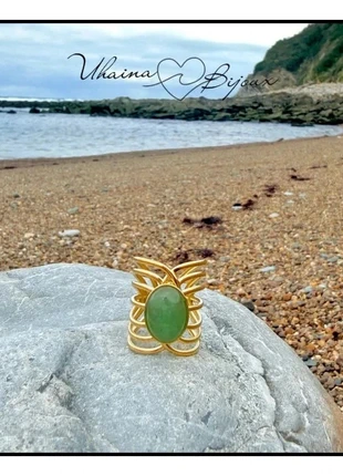 Bague dorée multirangs en acier inoxydable - Uhaina Bijoux, marke: Uhaina Bijoux, zustand: Neu, mit Etikett, größe: Größenverstellbar, 9,00 €, 10,15 € beinhaltet Vinted-Käuferschutz Pro