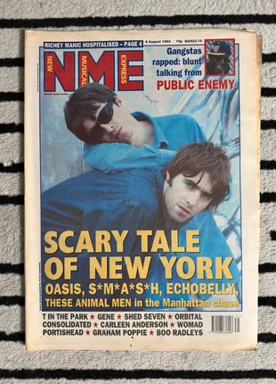 NME magazine/paper featuring Liam and Noel Gallagher of Oasis from 1996, condition: Good, £11.00, £12.25 includes Buyer Protection