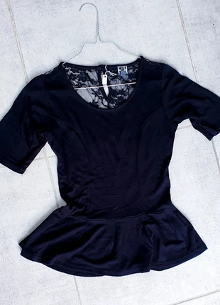 Haut chic manches courtes noir dos dentelle taille S, brand: CHIC, condizioni: Ottime, taglia: S / IT 40 / EU 36, €4.00, €4.90 include la Protezione acquisti