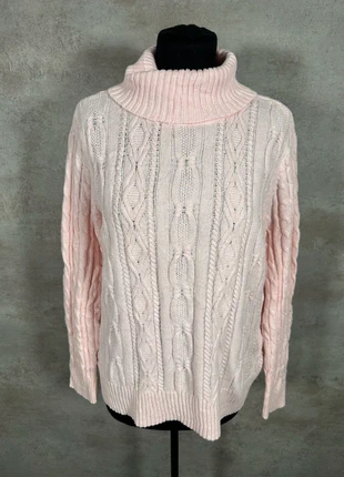 Pull Maille Torsadée Cable Knit Vintage Croft & Barrow rose clair texturé taille XL, marca: Vintage Dressing, estado: Muito bom, tamanho: XL / 42 / 14, €15.00, €16.45 inclui Proteção do Comprador Pro