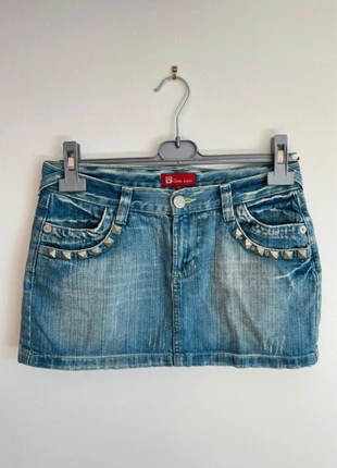 Mini jupe en jean vintage, marca: Vintage, estado: Muito bom, tamanho: XS / 34 / 6, €24.00, €25.90 inclui Proteção do Comprador