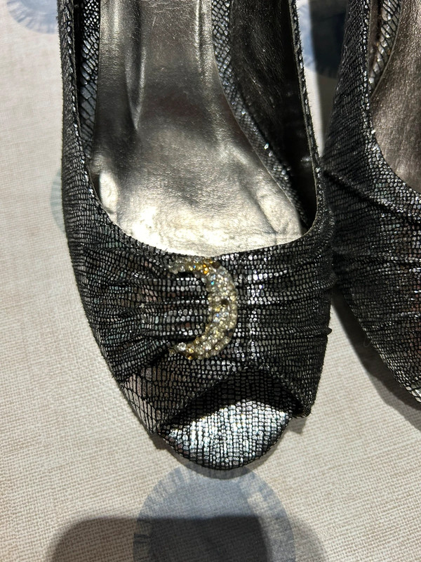 Black and silver Heeled Shoes Vinted