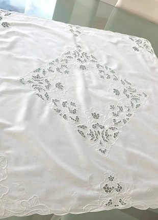 Nappe guéridon ou centre de table coton blanc brode main, brand: sans marque, condizioni: Ottime, €15.00, €16.45 include la Protezione acquisti